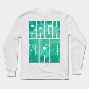 Baghdad, Iraq City Map Typography - Watercolor Long Sleeve T-Shirt